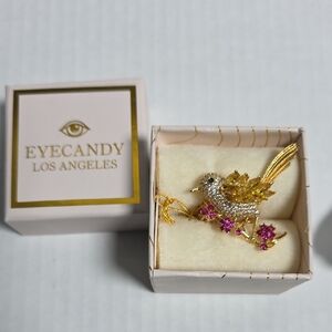 Eye Candy Floral Bird Ring